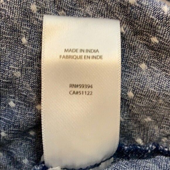 Beachlunchlounge Blue Striped Collared Top Size XS - Picture 4 of 4